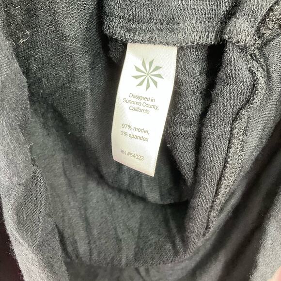 Athleta Studio Cinch Sweatshirt Black XS Soft Modal Thumbholes - Picture 5 of 7